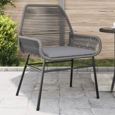vidaXL 2 db szürke polyrattan kerti szék párnákkal kerti bútor