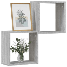 vidaXL 2 db szürke sonoma fali kockapolc 30 x 15 x 30 cm bútor