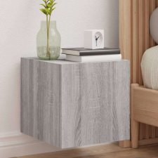 vidaXL 2 db szürke sonoma fali TV-szekrény LED-ekkel 30,5x35x30 cm bútor