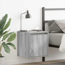 vidaXL 2 db szürke sonoma falra szerelhető éjjeliszekrény 38x34x40 cm bútor