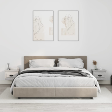 vidaXL 2 db szürke sonoma falra szerelhető éjjeliszekrény 41,5x36x28cm bútor