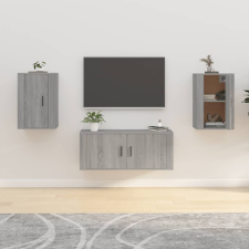 vidaXL 2 db szürke sonoma falra szerelhető TV-szekrény 40x34,5x60 cm bútor