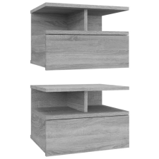 vidaXL 2 db szürke sonoma szerelt fa fali éjjeliszekrény 40x31x27 cm (815315) bútor