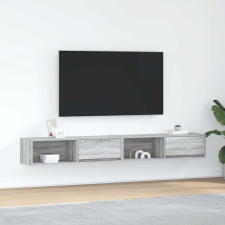 vidaXL 2 db szürke sonoma szerelt fa fali TV-szekrény 100x31x25,5cm bútor