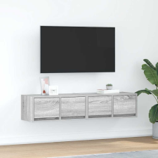 vidaXL 2 db szürke sonoma szerelt fa fali TV-szekrény 60x31x25,5 cm bútor