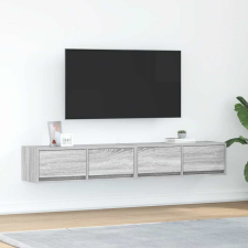 vidaXL 2 db szürke sonoma szerelt fa fali TV-szekrény 80x31x25,5 cm bútor