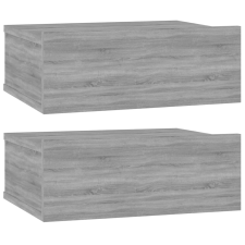 vidaXL 2 db szürke-sonoma szerelt fa függő éjjeliszekrény 40x30x15 cm (815285) bútor