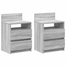 vidaXL 2 db szürke sonoma színű éjjeliszekrény 2 fiókkal 40x33x60 cm (858571) bútor