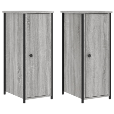 vidaXL 2 db szürke sonoma színű szerelt fa éjjeliszekrény 32x42x80 cm (825970) bútor