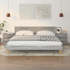 vidaXL 2 db szürke sonoma színű szerelt fa éjjeliszekrény 40x30x40 cm bútor