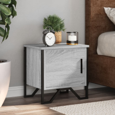 vidaXL 2 db szürke sonoma színű szerelt fa éjjeliszekrény 40x30x40 cm bútor