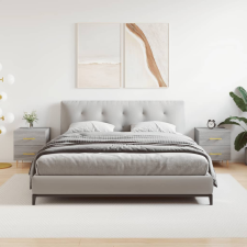 vidaXL 2 db szürke sonoma színű szerelt fa éjjeliszekrény 40x35x47,5cm bútor