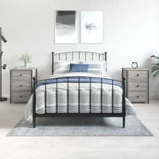 vidaXL 2 db szürke sonoma színű szerelt fa éjjeliszekrény 40x36x60 cm bútor