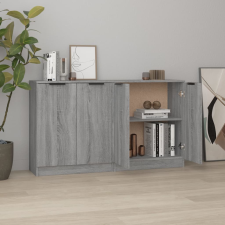 vidaXL 2 db szürke sonoma színű szerelt fa tálalóasztal 60x30x70 cm bútor