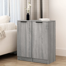 vidaXL 2 db szürke sonoma színű szerelt fa tálalószekrény 30x30x70 cm bútor