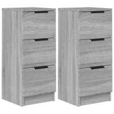 vidaXL 2 db szürke sonoma színű szerelt fa tálalószekrény 30x30x70 cm (817015) bútor