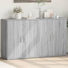 vidaXL 2 db szürke sonoma színű szerelt fa tálalószekrény 60x31x70 cm bútor