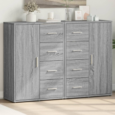 vidaXL 2 db szürke sonoma színű szerelt fa tálalószekrény 60x31x84 cm bútor
