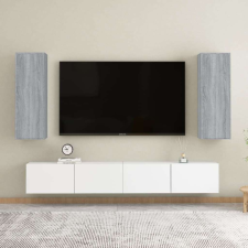 vidaXL 2 db szürke sonoma színű szerelt fa TV-szekrény 30,5x30x90 cm bútor