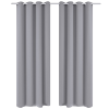 vidaXL 2 db szürke sötétítőfüggöny fém függönykarikákkal 135 x 175 cm
