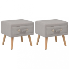 vidaXL 2 db szürke szövet éjjeliszekrény 40 x 35 x 40 cm bútor