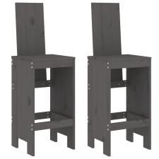 vidaXL 2 db szürke tömör fenyőfa bárszék 40x42x120 cm (825354) kerti bútor