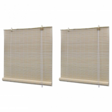 vidaXL 2 db természetes bambuszroló 120 x 160 cm lakástextília