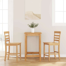 vidaXL 2 db természetes tömörfa gumiból bárszékek bútor