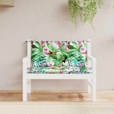 vidaXL 2 db többszínű szövet kerti padpárna 100 x 50 x 7 cm lakástextília