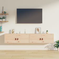 vidaXL 2 db tömör fenyőfa faliszekrény 80 x 30 x 30 cm bútor