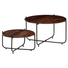 vidaXL 2 db tömör kelet-indiai rózsafa dohányzóasztal 60 x 35 cm bútor