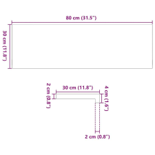 vidaXL 2 db tömör tölgyfa világosbarna lépcsőfokok 80x30x2 cm építőanyag