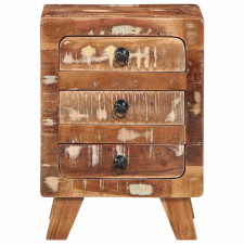 vidaXL 2 db tömör újrahasznosított fa éjjeliszekrény 37x32x50 cm (4104518) bútor