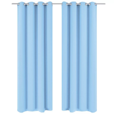 vidaXL 2 db türkiz sötétítőfüggöny fém függönykarikákkal 135 x 175 cm lakástextília