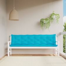 vidaXL 2 db türkizkék szövet kerti padpárna 200 x 50 x 7 cm kerti bútor