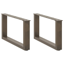 vidaXL 2 db U alakú dohányzóasztal láb natúr acélból 60x(30-31) cm bútor
