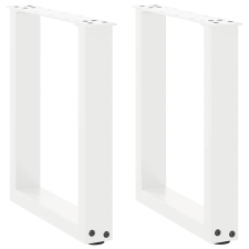 vidaXL 2 db U alakú fehér dohányzóasztal láb 38x(42-43) cm acél bútor