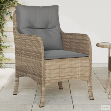 vidaXL 2 db vegyes bézs polyrattan kerti szék párnával kerti bútor