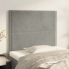 vidaXL 2 db világosszürke bársony fejtámla 100x5x78/88 cm