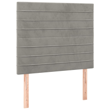 vidaXL 2 db világosszürke bársony fejtámla 100x5x78/88 cm (3116514) ágy és ágykellék