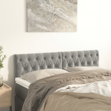 vidaXL 2 db világosszürke bársony fejtámla 80x7x78/88 cm ágy és ágykellék