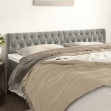 vidaXL 2 db világosszürke bársony fejtámla 90x7x78/88 cm ágy és ágykellék