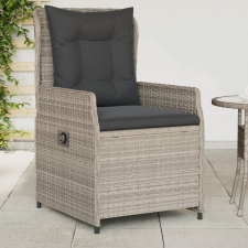 vidaXL 2 db világosszürke polyrattan dönthető kerti szék kerti bútor