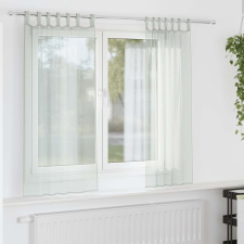 vidaXL 2 db világosszürke voile függönyök rúd zsebekkel lakástextília