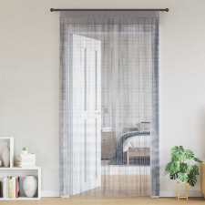 vidaXL 2 db világosszürke zsinórfüggöny 140 x 250 cm lakástextília