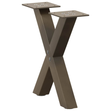 vidaXL 2 db X alakú natúr acél dohányzóasztal láb 30x(30-31) cm bútor
