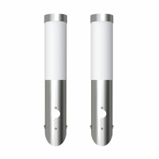 vidaXL 2 Mozgásérzékelő Rozsdamentes Acél Fali Lámpatestek világítás