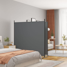 vidaXL 2 paneles antracitszürke szövet térelválasztó 348 x 180 cm bútor