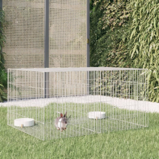 vidaXL 2 paneles horganyzott vas nyúlketrec 110 x 79 x 54 cm ketrec, szállítóbox rágcsálóknak