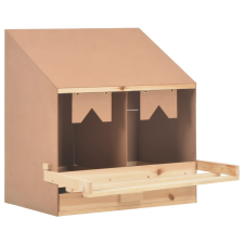 vidaXL 2 rekeszes tömör fenyőfa tojófészek 63 x 40 x 65 cm haszonállat felszerelés